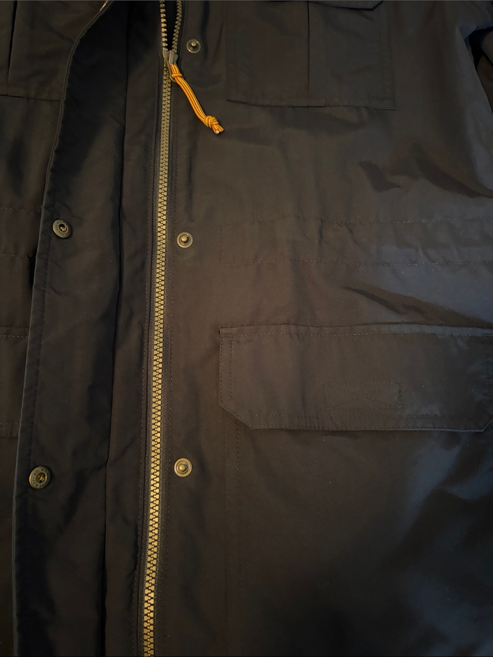 L.L.Bean Women's Black Jacket with Striped Brown and Rust Flannel Lining - Picture 4 of 8